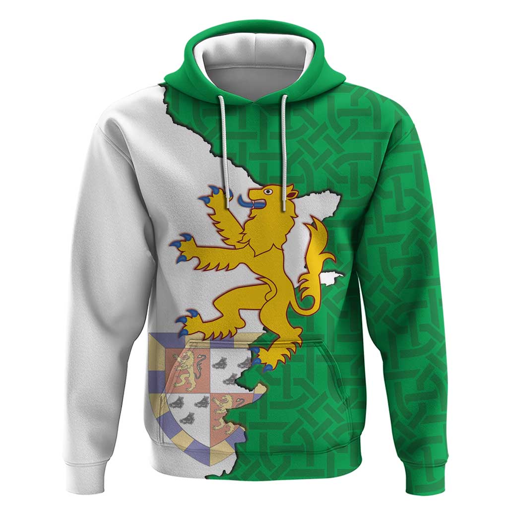 Radnorshire Wales Zip Hoodie Map and Emblem Celtic Style - Wonder Print Shop