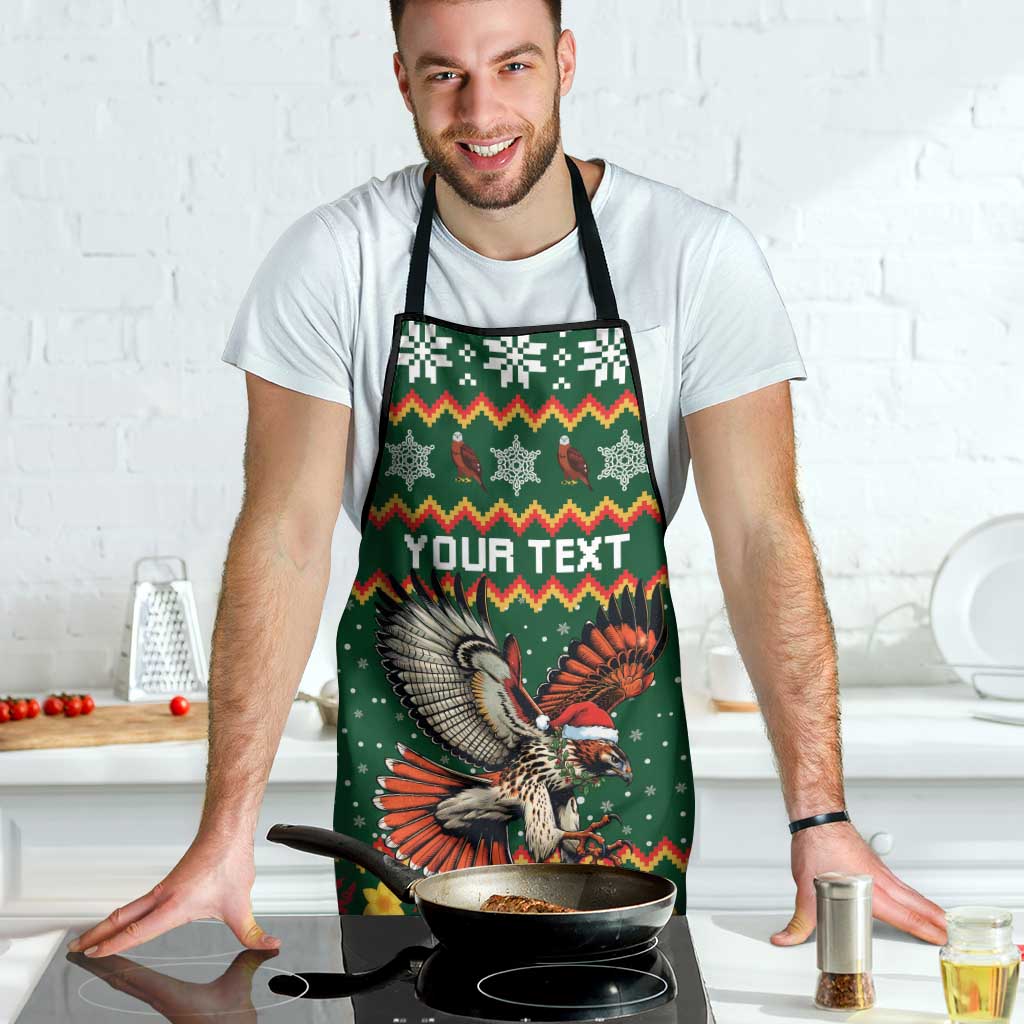 Personalized Radnorshire Wales Christmas Apron Red-Tailed Hawk Design - Wonder Print Shop