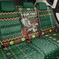 Personalized Radnorshire Wales Christmas Back Car Seat Cover Red-Tailed Hawk Design - Wonder Print Shop
