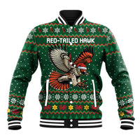 Personalized Radnorshire Wales Christmas Baseball Jacket Red-Tailed Hawk Design - Wonder Print Shop