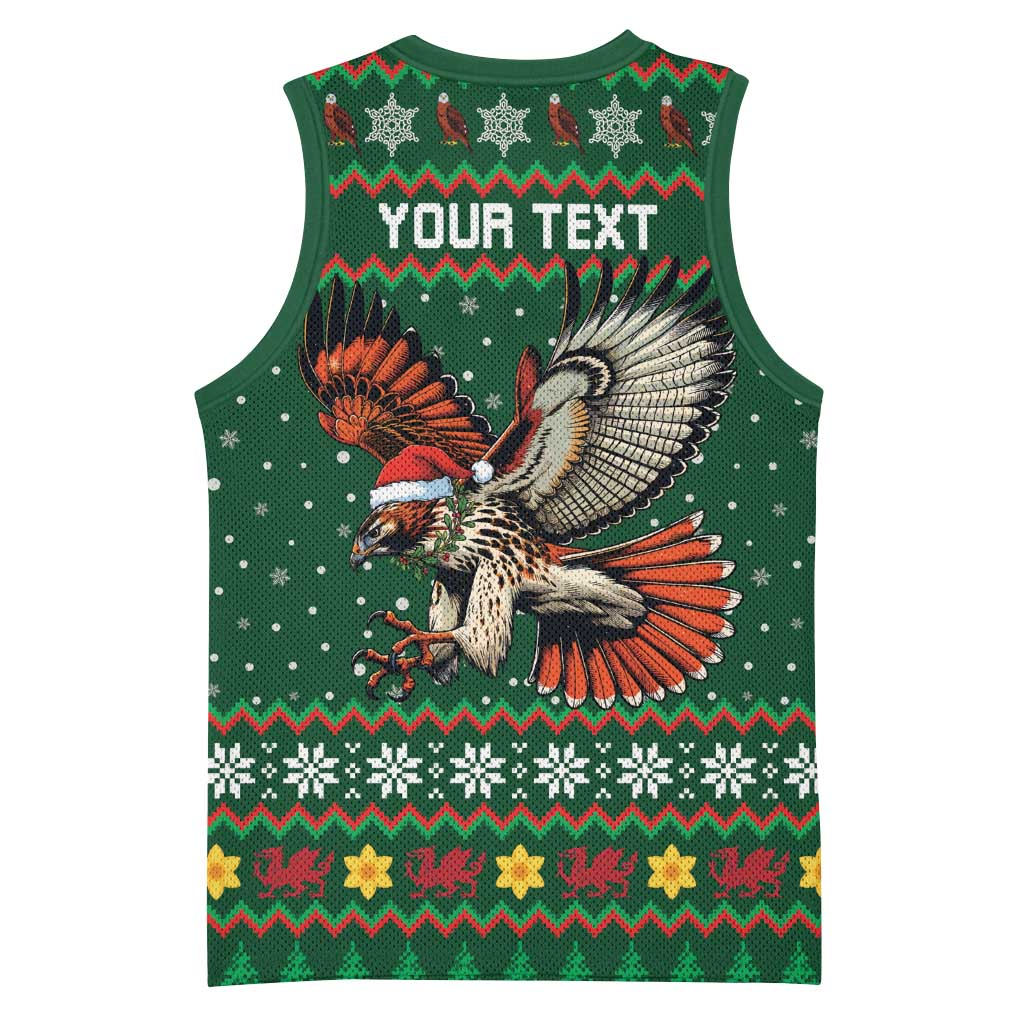 Personalized Radnorshire Wales Christmas Basketball Jersey Red-Tailed Hawk Design - Wonder Print Shop