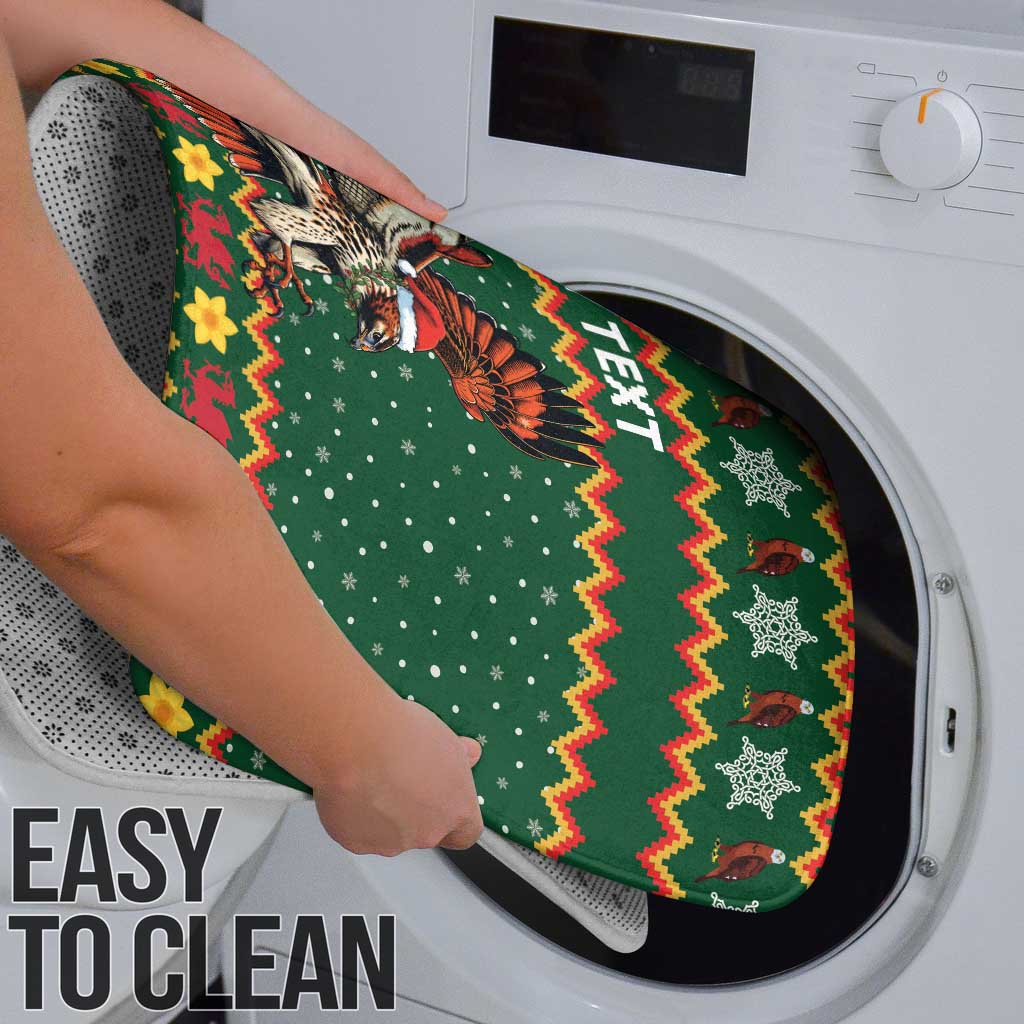 Personalized Radnorshire Wales Christmas Bathroom Set Red-Tailed Hawk Design - Wonder Print Shop