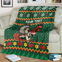 Personalized Radnorshire Wales Christmas Blanket Red-Tailed Hawk Design - Wonder Print Shop