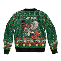 Personalized Radnorshire Wales Christmas Bomber Jacket Red-Tailed Hawk Design - Wonder Print Shop