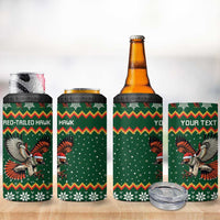 Personalized Radnorshire Wales Christmas 4 in 1 Can Cooler Tumbler Red-Tailed Hawk Design - Wonder Print Shop