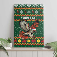 Personalized Radnorshire Wales Christmas Canvas Wall Art Red-Tailed Hawk Design - Wonder Print Shop