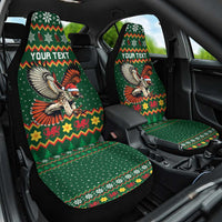 Personalized Radnorshire Wales Christmas Car Seat Cover Red-Tailed Hawk Design - Wonder Print Shop