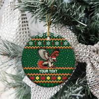 Personalized Radnorshire Wales Christmas Ceramic Ornament Red-Tailed Hawk Design - Wonder Print Shop