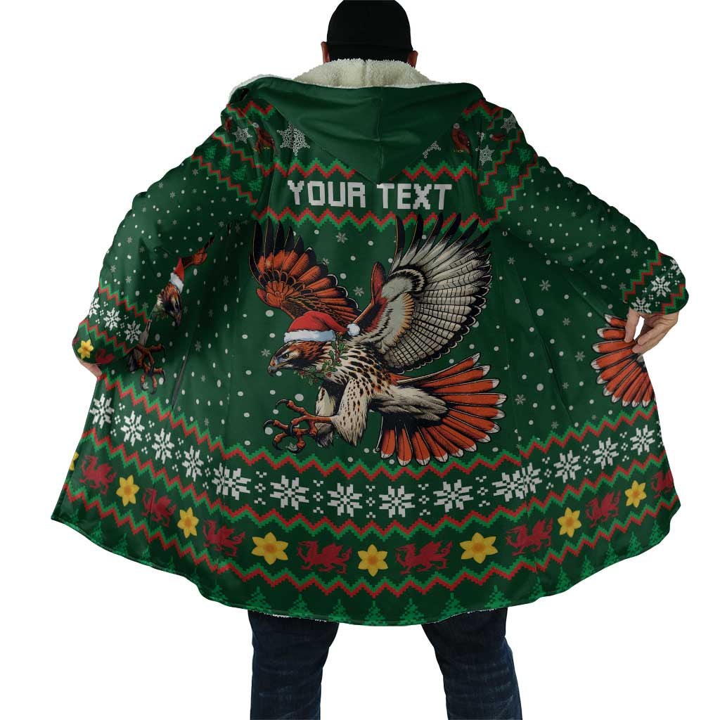 Personalized Radnorshire Wales Christmas Cloak Red-Tailed Hawk Design - Wonder Print Shop