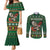 Personalized Radnorshire Wales Christmas Couples Matching Mermaid Dress and Long Sleeve Button Shirt Red-Tailed Hawk Design - Wonder Print Shop