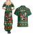 Personalized Radnorshire Wales Christmas Couples Matching Summer Maxi Dress and Hawaiian Shirt Red-Tailed Hawk Design - Wonder Print Shop