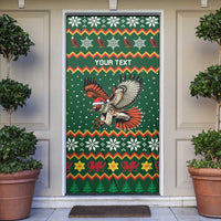Personalized Radnorshire Wales Christmas Door Cover Red-Tailed Hawk Design - Wonder Print Shop