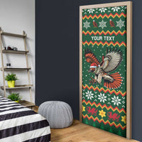 Personalized Radnorshire Wales Christmas Door Cover Red-Tailed Hawk Design - Wonder Print Shop