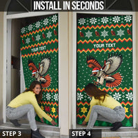 Personalized Radnorshire Wales Christmas Door Cover Red-Tailed Hawk Design - Wonder Print Shop