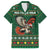 Personalized Radnorshire Wales Christmas Family Matching Off The Shoulder Long Sleeve Dress and Hawaiian Shirt Red-Tailed Hawk Design - Wonder Print Shop
