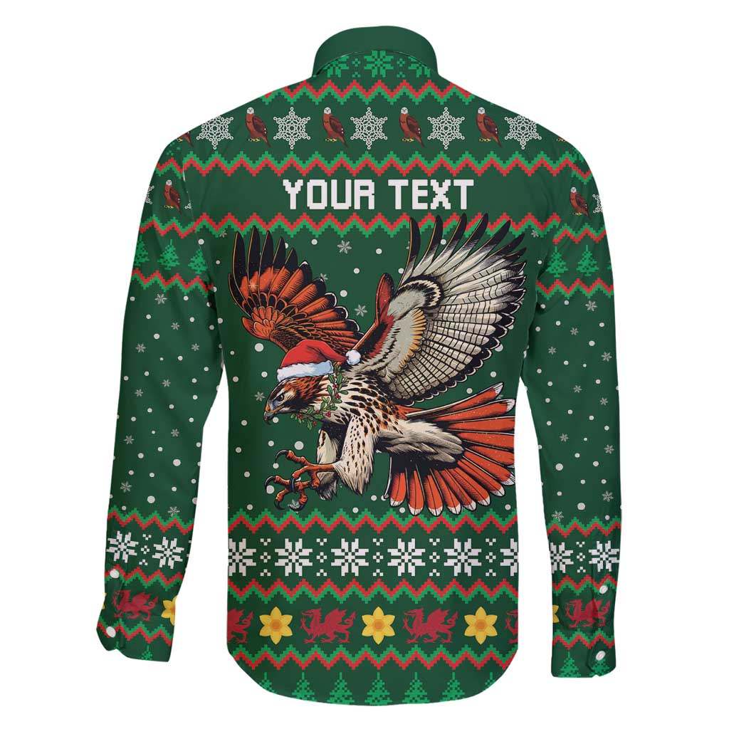 Personalized Radnorshire Wales Christmas Family Matching Puletasi and Hawaiian Shirt Red-Tailed Hawk Design - Wonder Print Shop