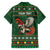Personalized Radnorshire Wales Christmas Family Matching Short Sleeve Bodycon Dress and Hawaiian Shirt Red-Tailed Hawk Design - Wonder Print Shop