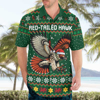 Personalized Radnorshire Wales Christmas Hawaiian Shirt Red-Tailed Hawk Design - Wonder Print Shop