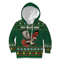 Personalized Radnorshire Wales Christmas Kid Hoodie Red-Tailed Hawk Design - Wonder Print Shop