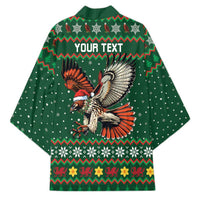 Personalized Radnorshire Wales Christmas Kimono Red-Tailed Hawk Design - Wonder Print Shop
