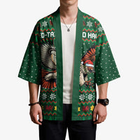 Personalized Radnorshire Wales Christmas Kimono Red-Tailed Hawk Design - Wonder Print Shop