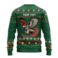 Personalized Radnorshire Wales Christmas Ugly Christmas Sweater Red-Tailed Hawk Design - Wonder Print Shop