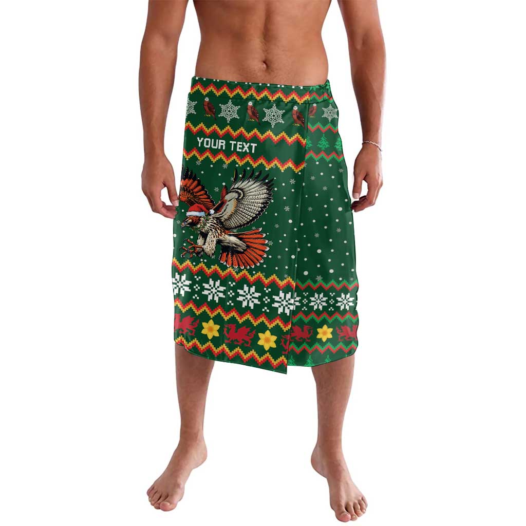 Personalized Radnorshire Wales Christmas Lavalava Red-Tailed Hawk Design - Wonder Print Shop