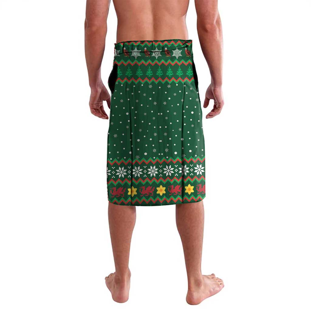 Personalized Radnorshire Wales Christmas Lavalava Red-Tailed Hawk Design - Wonder Print Shop