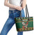 Personalized Radnorshire Wales Christmas Leather Tote Bag Red-Tailed Hawk Design - Wonder Print Shop