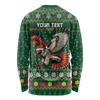 Personalized Radnorshire Wales Christmas Long Sleeve Shirt Red-Tailed Hawk Design - Wonder Print Shop