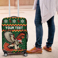 Personalized Radnorshire Wales Christmas Luggage Cover Red-Tailed Hawk Design - Wonder Print Shop