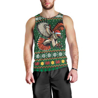 Personalized Radnorshire Wales Christmas Men Tank Top Red-Tailed Hawk Design - Wonder Print Shop