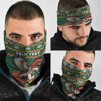 Personalized Radnorshire Wales Christmas Neck Gaiter Red-Tailed Hawk Design - Wonder Print Shop
