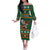 Personalized Radnorshire Wales Christmas Off The Shoulder Long Sleeve Dress Red-Tailed Hawk Design - Wonder Print Shop