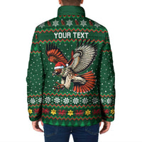 Personalized Radnorshire Wales Christmas Padded Jacket Red-Tailed Hawk Design - Wonder Print Shop