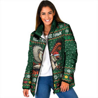Personalized Radnorshire Wales Christmas Padded Jacket Red-Tailed Hawk Design - Wonder Print Shop