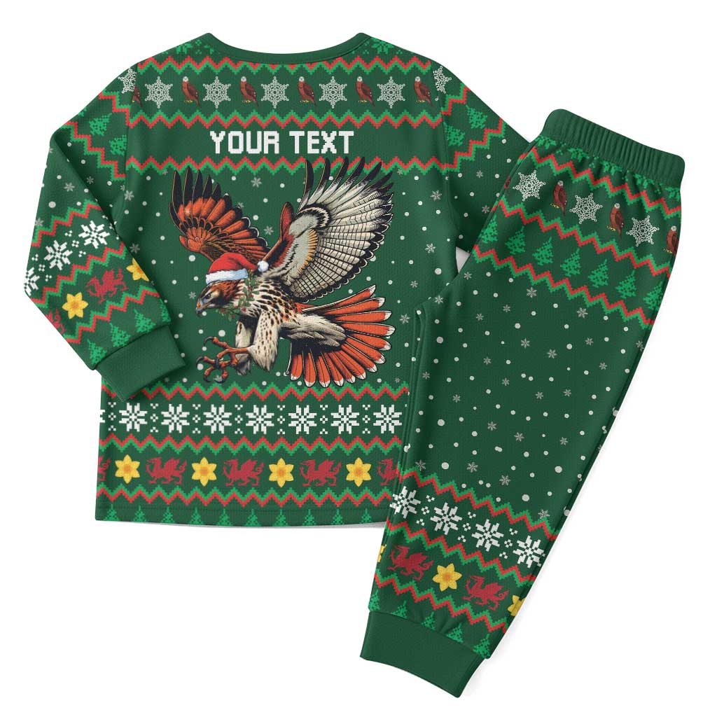 Personalized Radnorshire Wales Christmas Pajama Set Red-Tailed Hawk Design - Wonder Print Shop