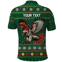 Personalized Radnorshire Wales Christmas Polo Shirt Red-Tailed Hawk Design - Wonder Print Shop