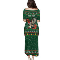 Personalized Radnorshire Wales Christmas Puletasi Red-Tailed Hawk Design - Wonder Print Shop