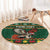 Personalized Radnorshire Wales Christmas Round Carpet Red-Tailed Hawk Design - Wonder Print Shop