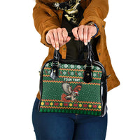 Personalized Radnorshire Wales Christmas Shoulder Handbag Red-Tailed Hawk Design - Wonder Print Shop