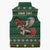 Personalized Radnorshire Wales Christmas Sleeveless Puffer Jacket Red-Tailed Hawk Design - Wonder Print Shop