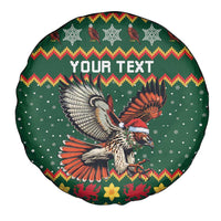 Personalized Radnorshire Wales Christmas Spare Tire Cover Red-Tailed Hawk Design - Wonder Print Shop