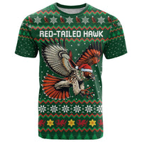 Personalized Radnorshire Wales Christmas T Shirt Red-Tailed Hawk Design - Wonder Print Shop