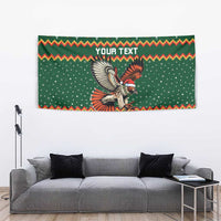 Personalized Radnorshire Wales Christmas Tapestry Red-Tailed Hawk Design - Wonder Print Shop