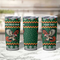 Personalized Radnorshire Wales Christmas Tumbler Cup Red-Tailed Hawk Design - Wonder Print Shop