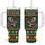 Personalized Radnorshire Wales Christmas Tumbler With Handle Red-Tailed Hawk Design - Wonder Print Shop