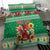 Personalized Wales Christmas Bedding Set Cute Red Welsh Dragon and Daffodils - Wonder Print Shop