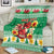 Personalized Wales Christmas Blanket Cute Red Welsh Dragon and Daffodils - Wonder Print Shop