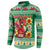 Personalized Wales Christmas Button Sweatshirt Cute Red Welsh Dragon and Daffodils - Wonder Print Shop